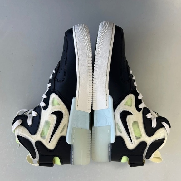 Nike Air Force 1 Mid React Sail Black Ghost Green Men's Size 9.5 - Picture 6 of 11